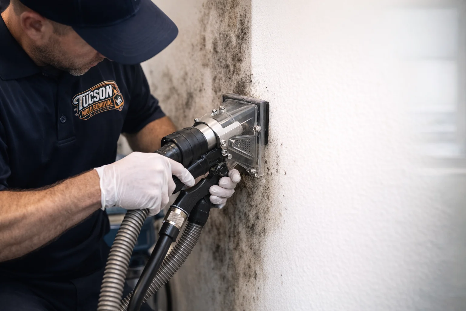 Commercial mold remediation project at a Tucson business property