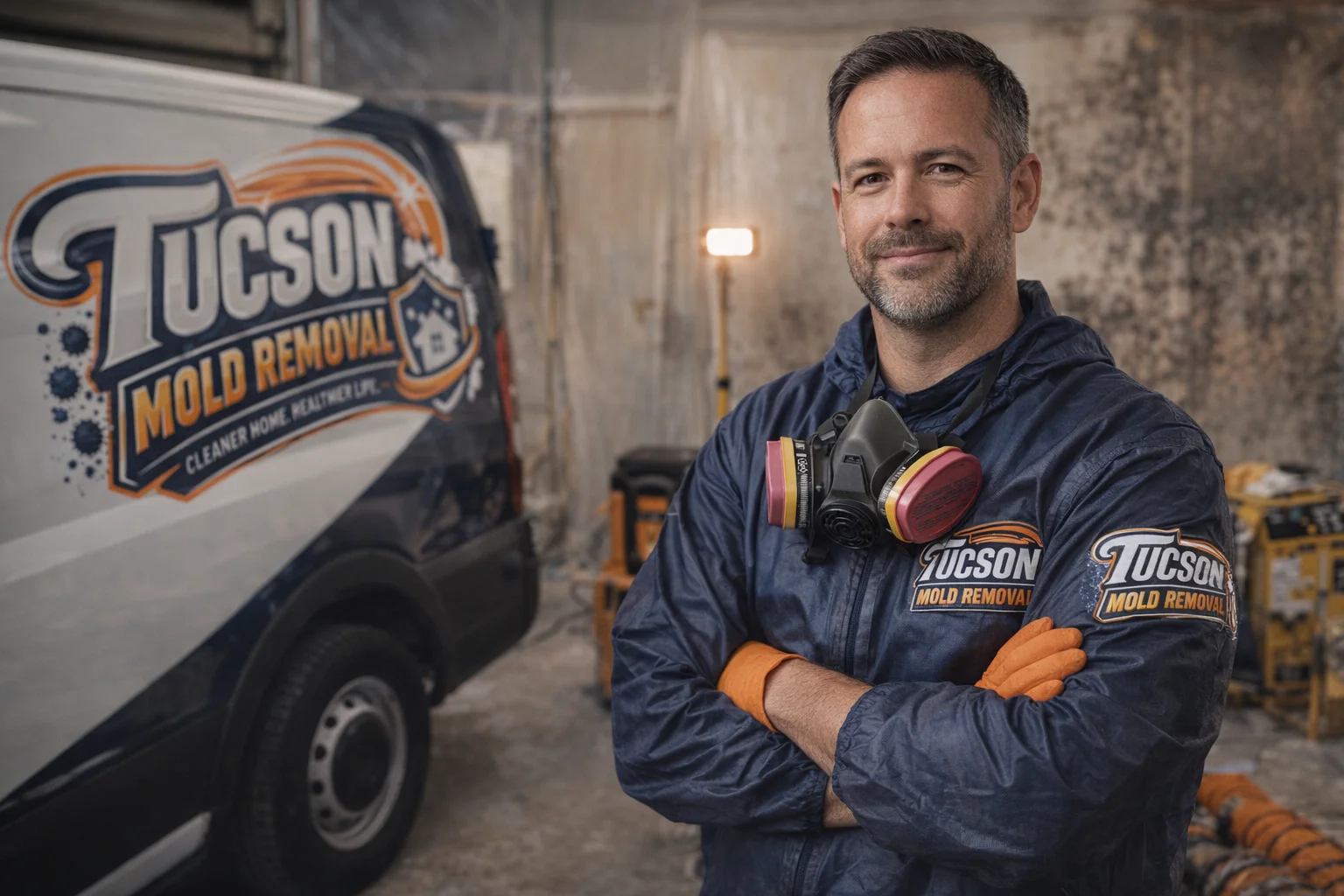 Tucson mold remediation specialist reviewing an inspection report for an insurance claim